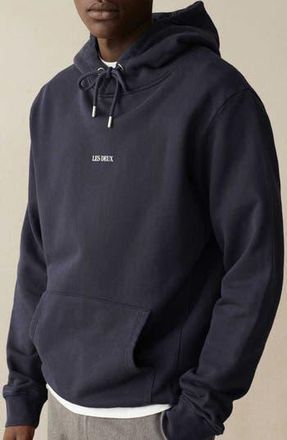Les Deux Lens Hoodie in Dark Navy/White at Nordstrom Rack, Size X-Large