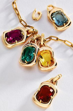 Anthropologie By Anthropologie Rectangle Crystal Charm