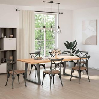 Berkfield Home Dining Table Legs V-Shape 2 pcs Anthracite 90x(72-73.3) cm Steel in Charcoal