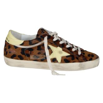 Golden Goose Super-Star Horsy Upper Toe and Tongue Nappa Star and Heel - female - Golden Goose - Sneakers - Brown - 6 UK - Shoes