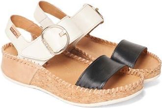 Pikolinos Marina Platform Sandal in Black/white at Nordstrom, Size 8.5Us