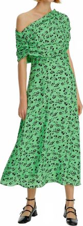 Exquise Floral Off Shoulder Maxi Dress In Original Print