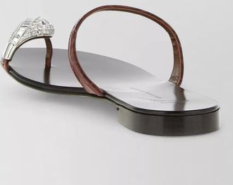 Giuseppe Zanotti icon ring flat open toe sandals