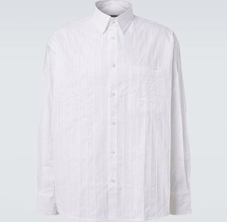 Jacquemus Camargue embroidered striped cotton shirt