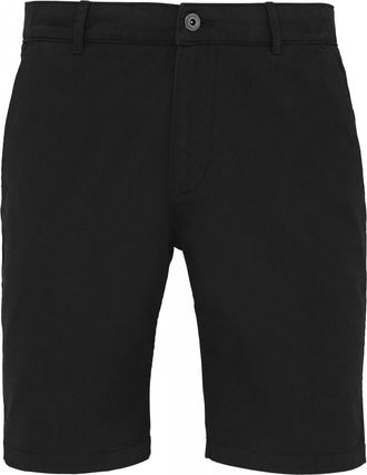 Asquith & Fox Heren Casual Chino Shorts (Zwart)