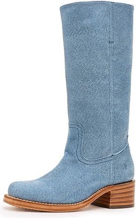 Frye Campus 14L Cowboy Womens Boots Sky Blue : 8.5 B - Medium, Leather