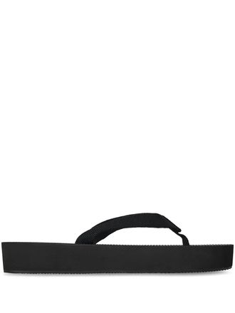 The Row Dune flip flops - women - Fabric/Cotton/Viscose/Rubber - 38 - Black