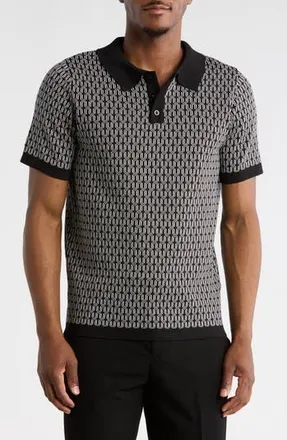 T.R. Premium Slim Fit Polo Sweater in Black at Nordstrom Rack, Size Xxx-Large
