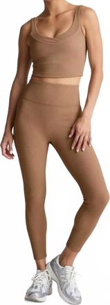 Beyond Yoga Impluse Crop Tank Top In Desert Sand