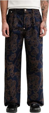Kenzo Verdy Embroidered Buggy Jeans - Heren - Loose Fit Jeans - Blauw - W30 - Katoen - Jeans
