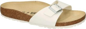 Birkenstock Madrid BS Narrow Fit - Dames - Sandalen - Wit - 38 EU - Leer - Schoenen