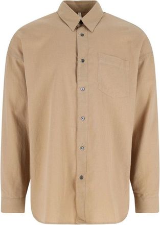 Sunflower Beige Button-Up Shirt With Chest Pocket