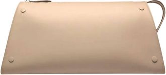 Bally Womens Arieel Leather Clutch Bag In Fossil
