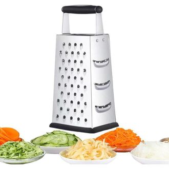 OEM Rallador Vertical De Acero Inoxidable De Cuatro Caras, Cortador De Verduras Para Pepinos, Zanahorias Y Queso, Mango Antideslizante - Crezuo