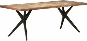 vidaXL Vidaxl - Mesa de comedor de madera maciza reciclada 200x90x76 cm