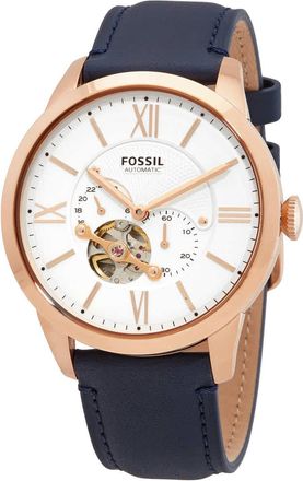 Fossil Townsman Auto Chronograph Automatic White Dial Mens Watch ME3171
