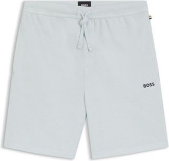 BOSS Cotton-blend pajama shorts with embroidered logo