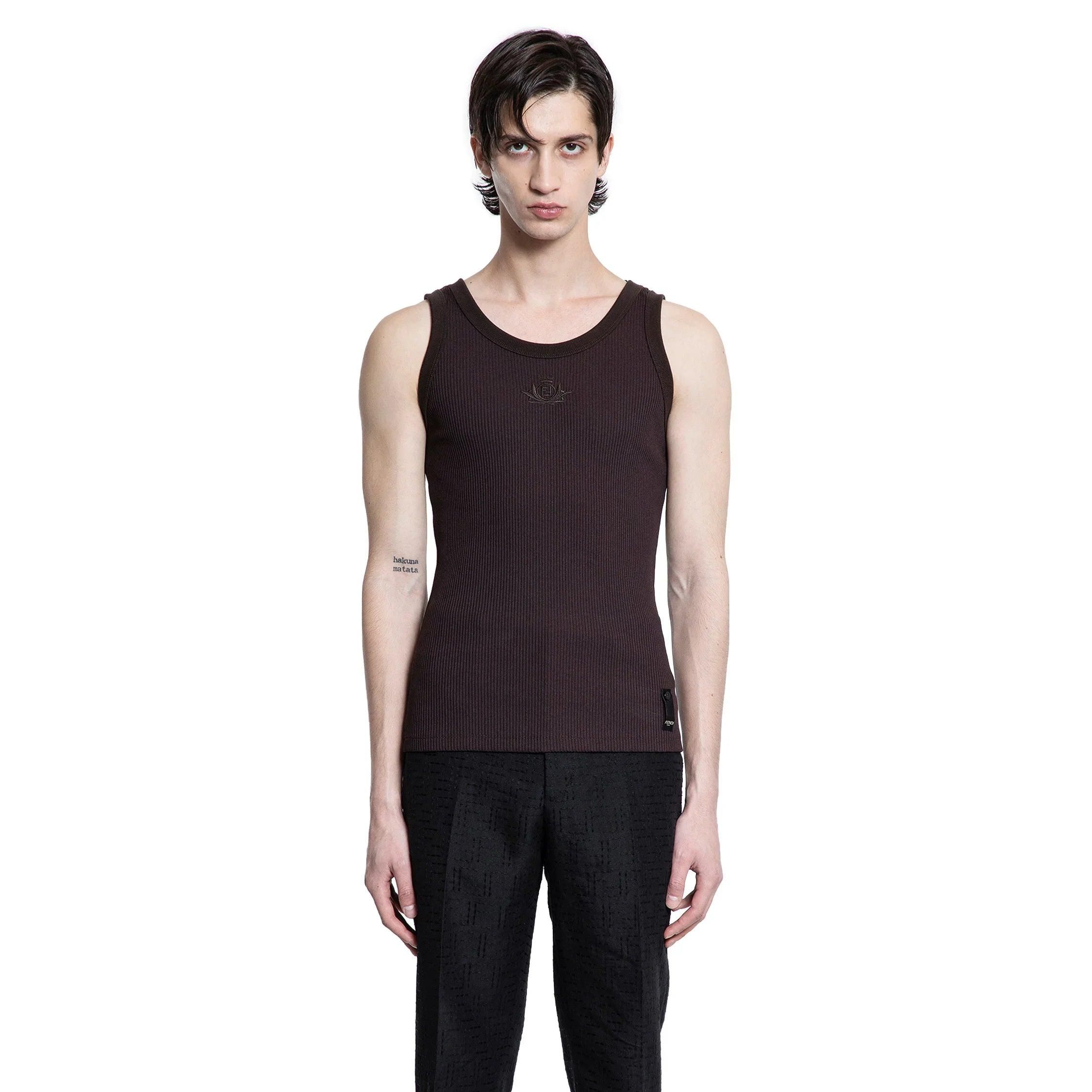 Tシャツ・カットソー FENDI SS25 Black linen blend shirt (FS1317AU6Y F0QA1) Shirt Linen Black | Fendi