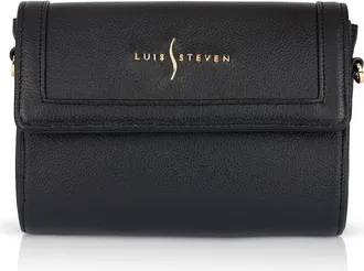 Luis Steven Charley Leather Crossbody in Black at Nordstrom