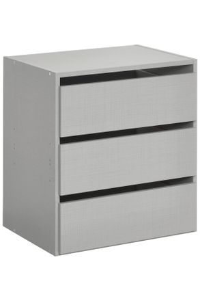 MID.YOU Mid.you Schubkasteneinsatz, Grau, Holzwerkstoff, 3 Schubladen, 52x57x40 cm, BQ - B&uuml;ndnis f&uuml;r Qualit&auml;t, Made in Germany, DIN EN ISO 9001, Schlafzimmer,