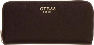 Guess Portemonnee met rits - Dames - Portefeuilles - Bruin - ONE Size - Leer - Accessoires