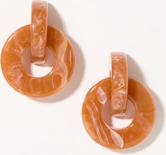 Simons Womens Large interlaced hoop earrings