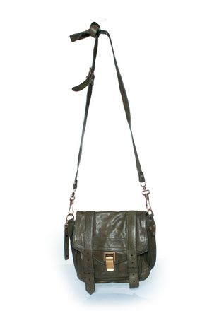 Proenza Schouler Pre-owned Womens PS1 knot mini bag in green Leather - One Size