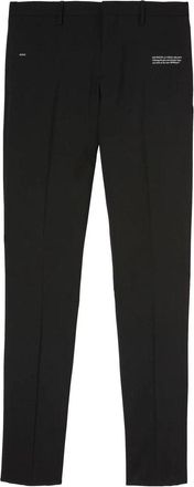 Off-white Mens Off-White FW22 Solid Color Alphabet Printing Straight-Leg Casual Trousers Ordinary Version Black OMCA211C99FAB0011001