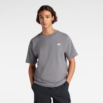 New Balance T-Shirt NEW BALANCE SPORT ESSENTIALS COTTON T-SHIRT, Herren, Gr. XXL, castlerock, Obermaterial: 100% Baumwolle, normal, Rundhals, Shirts T-Shirt, ents