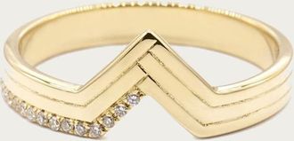Natalie Marie Jewellery Diamond Chione Ring In Yellow Gold