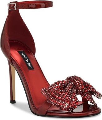Nine West Tansie Ankle Strap Sandal in Medium Red at Nordstrom, Size 10.5