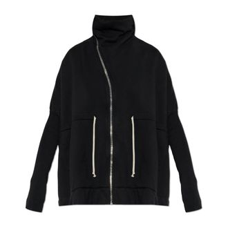 Rick Owens Zip-throughs, female, Black, Size: XS Oversize Sweatshirt