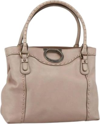 Ferragamo Pre-owned Handbags, female, Beige, Size: ONE SIZE Pre-owned Hand Bag