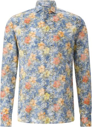 Stenstr&ouml;ms Floral Katoenen Overhemd - Heren - Casual Overhemden - Veelkleurig - M - Katoen - Overhemden