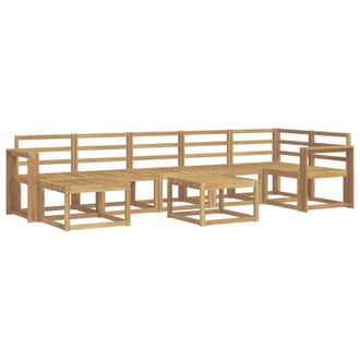 vidaXL Conjunto De Sof&aacute;s De Exterior 8 Pcs Blanco Vidaxl