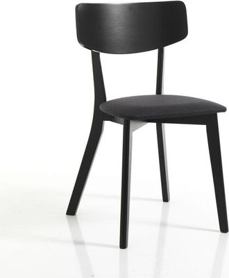 Oresteluchetta Set 2 sedie in tessuto nere cm. H.80 x L.44 x P.47