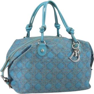Dior Pre-owned Handbags, female, Blue, Size: ONE SIZE Pre-owned Boston Bag