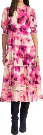 Johnny Was Daphne Tea Length Dress In Auroria