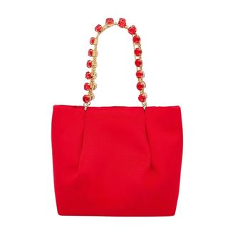 Aquazzura Mini Galactic Tote - Dames - Handtassen - Rood - ONE Size - Polyester - Tassen