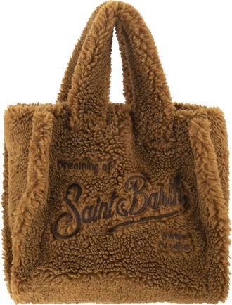 MC2 Saint Barth Vanity Mini Teddy Sherpa handtas met logo