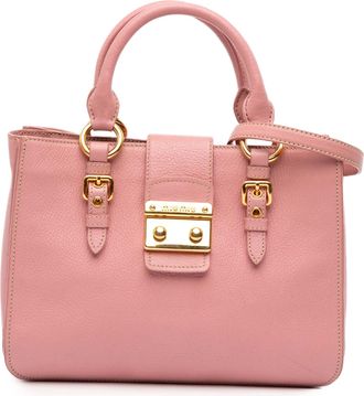 Miu Miu Pre-owned Womens Leather Tophandle Satchel - Pink - One Size
