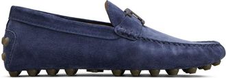 Tod's Gommino loafers - men - Calf Leather/Calf Suede/Rubber - 9.5 - Blue