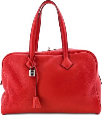Herm&egrave;s Victoria II Bag Clemence 35 satchel - Rosso