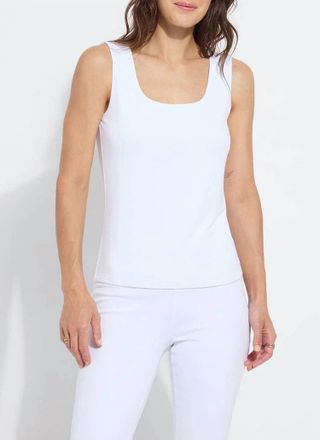 Lyss&eacute; Evie Scoop Neck Tank Top In White