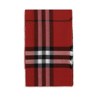 Burberry Winter Scarves, female, Multicolor, Size: ONE SIZE Wool Check Wide Scarf