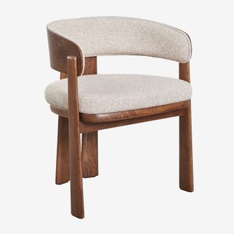 Sklum Pack De 2 Sillas De Comedor Con Reposabrazos Tapizadas Y En Madera De Roble Olea Signature Sklum