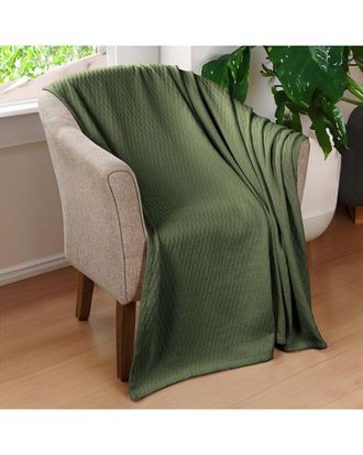 Superior Cotton All-Season Diamond Throw Blanket