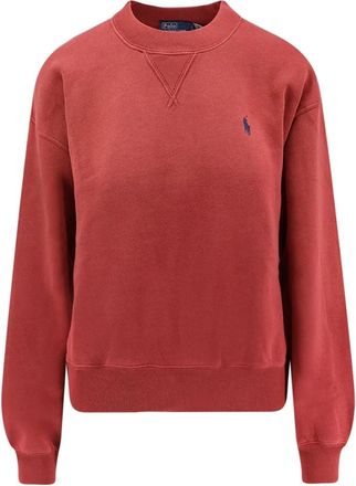 Polo Ralph Lauren Sweatshirt met ronde hals - Dames - Sweatshirts - Rood - XS - Katoen - Hoodies & sweatvesten