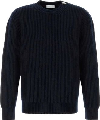 Ferragamo Maglione in misto lana - - Knitwear - Uomo - Blu - L