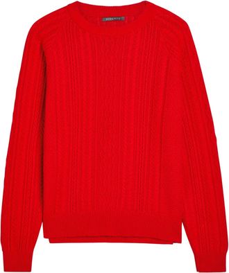 Begg x Co Kabelgebreide trui - Rood